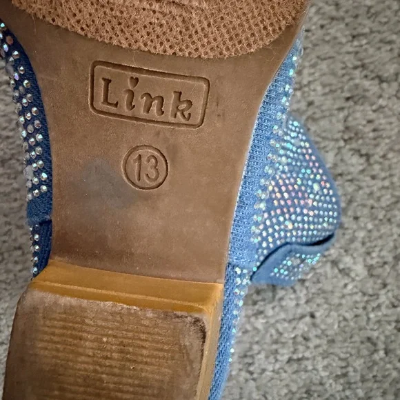 Link Blue Sparkle Kids Boots - Picture 6 of 8